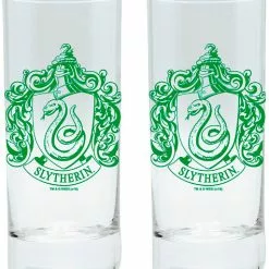 2 Vasos Slytherin Escudo - Harry Potter