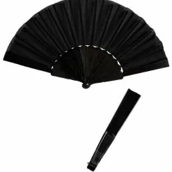 Abanico Negro En Tela