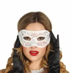 Antifaz Blanco De Encaje