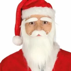 Barba, Bigote Y Cejas De Papá Noel Blanco Para Hombre