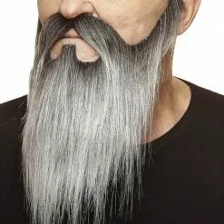 Bigote Y Barba Larga Desde La Patilla Gris