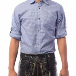 Camisa Oktoberfest Azul Para Hombre