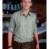 Camisa Tirolesa Verde Para Hombre