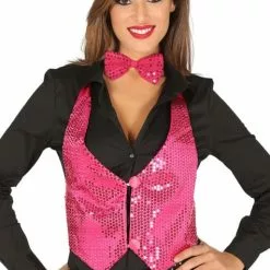 Chaleco De Lentejuelas Fucsia Para Mujer