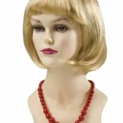 Collar De Perlas Asimétrico Rojo