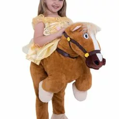 Disfraz A Hombros De Bella Sobre El Caballo Phillipe - La Bella Y La Bestia