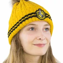 Gorro Hufflepuff Con Pompón - Harry Potter