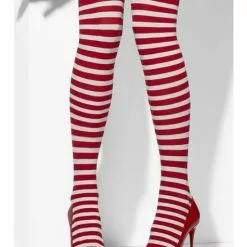 Medias De Rayas Blancas Y Rojas