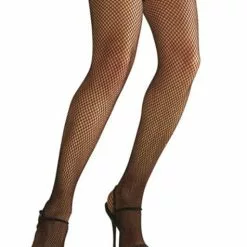 Medias Negras De Encaje Con Puntilla