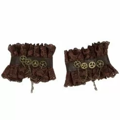 Muñequeras Steampunk Con Engranajes Para Adulto