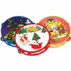 Pandereta Navideña Papá Noel