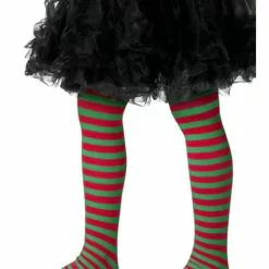 Pantys De Elfo Navideño Rojos Y Verdes Infantiles