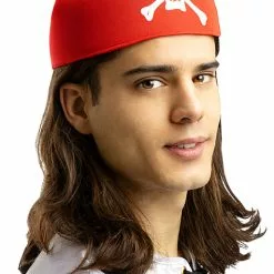 Pañuelo Rojo Con Calaveras