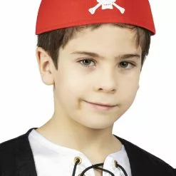 Pañuelo Rojo Con Calaveras Para Niños