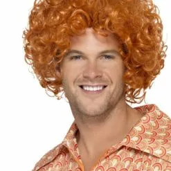 Peluca Afro Pelirrojo Para Hombre