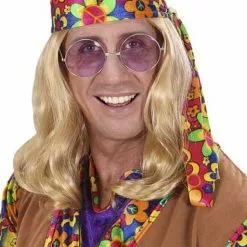 Peluca De Hippie Rubia Para Hombre