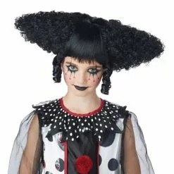 Peluca De Payasa Del Terror Negra
