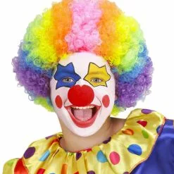 Peluca De Payaso Multicolor Para Niño