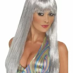 Peluca Disco Con Brillantina