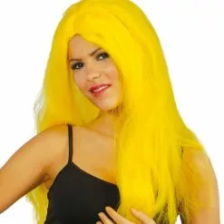 Peluca Lisa De Melena Amarilla