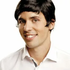 Peluca Negra Estilo Años 60 Para Hombre