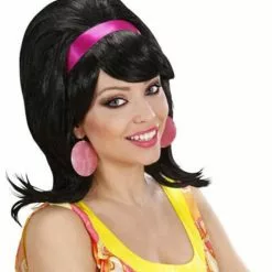 Peluca Negra Mod Años 60