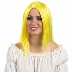 Peluca Rubia Neón Para Mujer