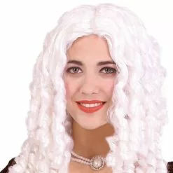 Peluca Tirabuzones Blancos