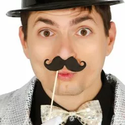 Set De 6 Bigotes Fiesteros Con Palo