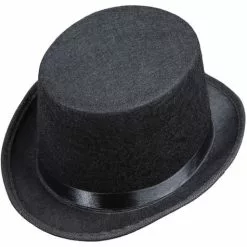 Sombrero De Copa Negro De Fieltro Infantil