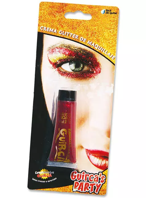 Tubo De Maquillaje Glitter Rojo 20 Cc.