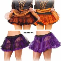 Tutú Reversible Naranja/lila